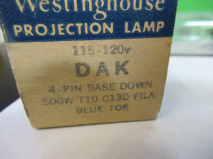 LAMP BULB WESTINGHOUSE DAK PROJECTOR LAMP  500W 120V AS PICTURED W3-C-14