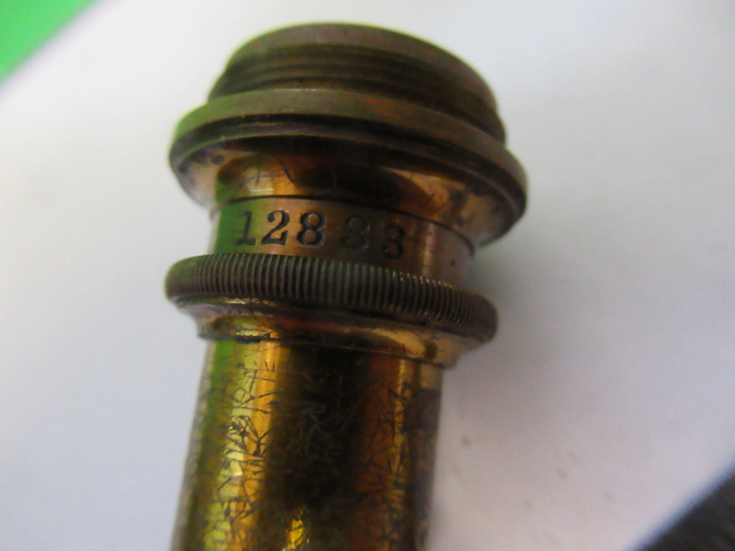 ANTIQUE BRASS SPENCER 10X OBJECTIVE MICROSCOPE PART AS PICTURED &S2-C-45