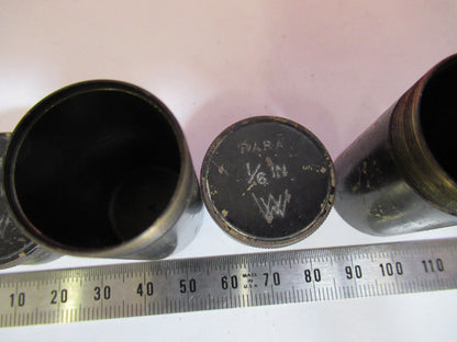 ANTIQUE BRASS CANISTER OBJECTIVE WATSON UK MICROSCOPE PART AS PICTURED S3-B-09