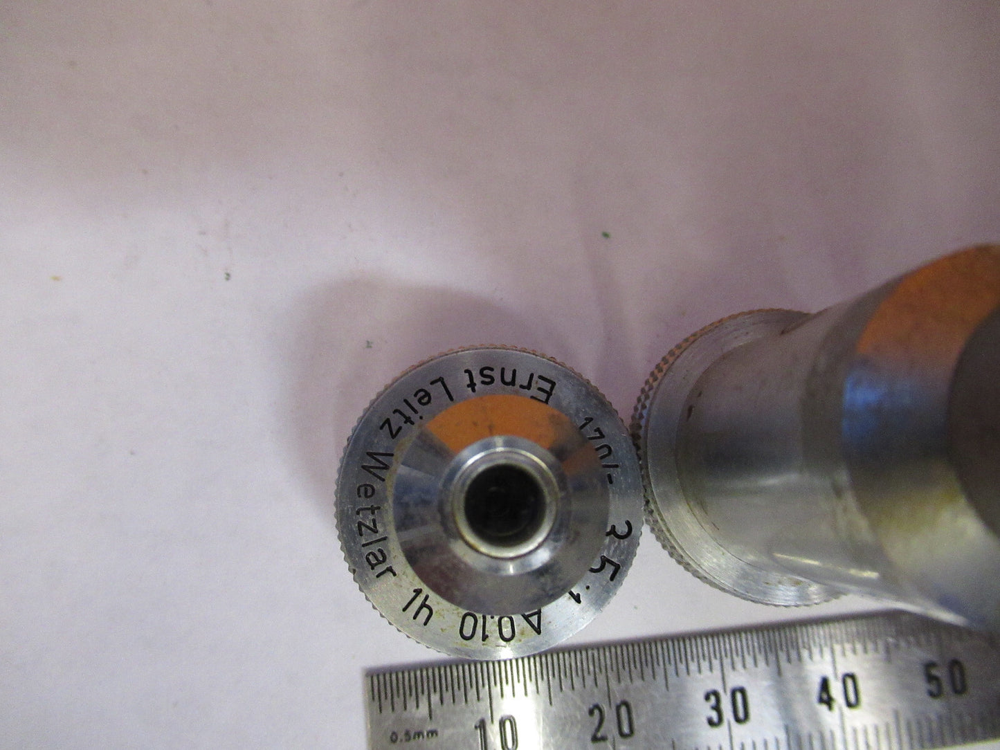 LEITZ WETZLAR LOT 4 PCS OBJECTIVE LENS OPTIC MICROSCOPE PART AS PICTURED Y1-A-37