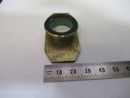 ANTIQUE BRASS COMPRESSORIUM SLIDE STAGE UK MICROSCOPE PART F8-B-06