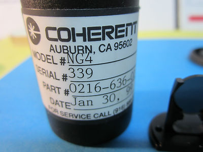 OPTICAL COHERENT NG4 FILTER LASER OPTICS BIN#23