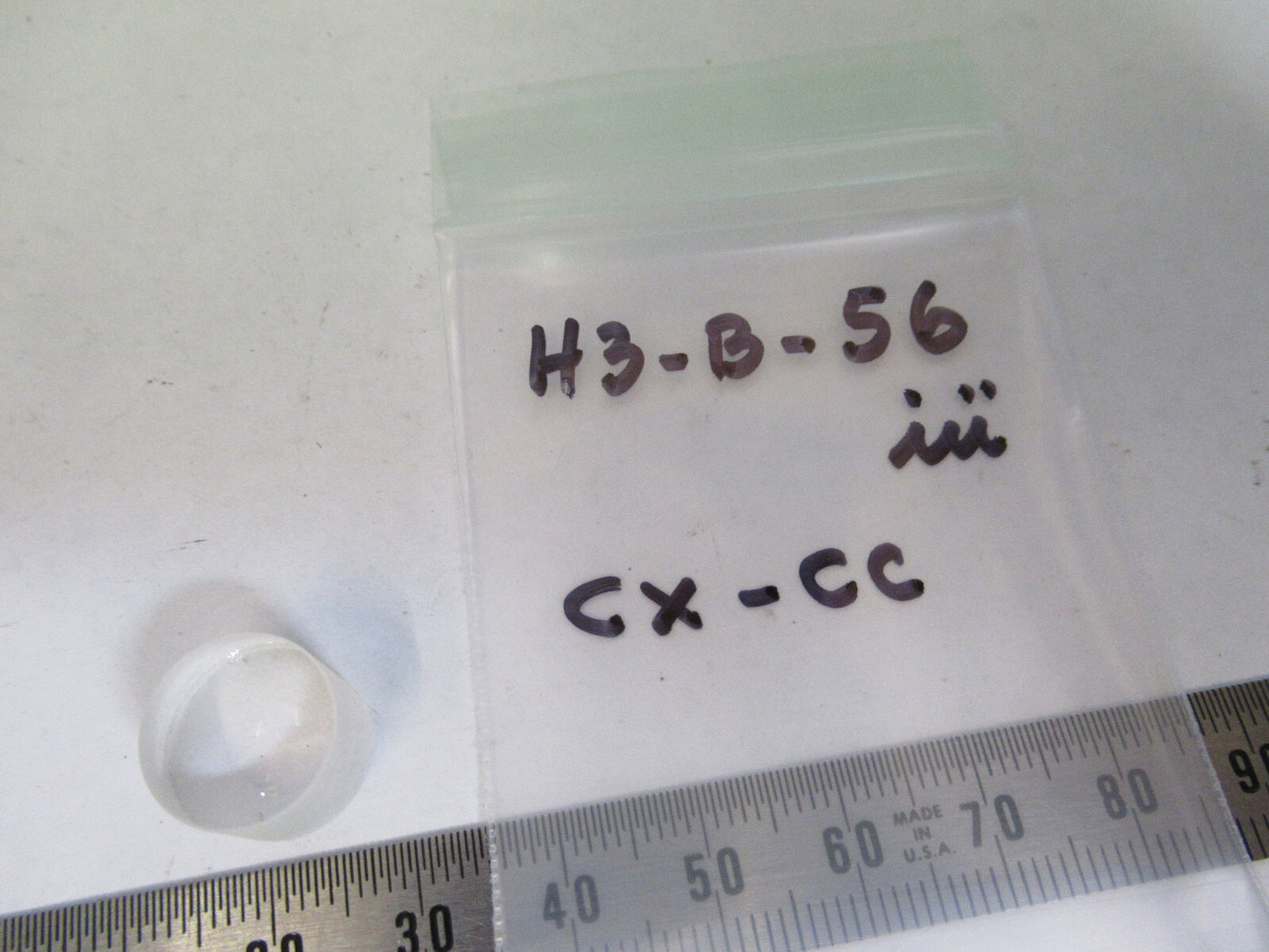 OPTICAL THICK LENS CONVEX CONCAVE CYLINDER OPTICS AS PICTURED &H3-B-56