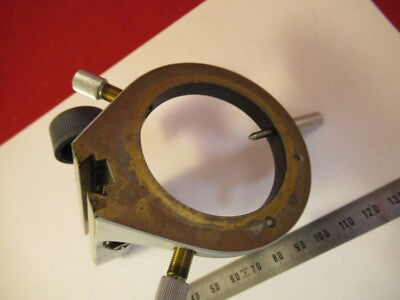 ZEISS GERMANY BRASS CONDENSER HOLDER MICROSCOPE PART AS PICTURED &FT-4-09B