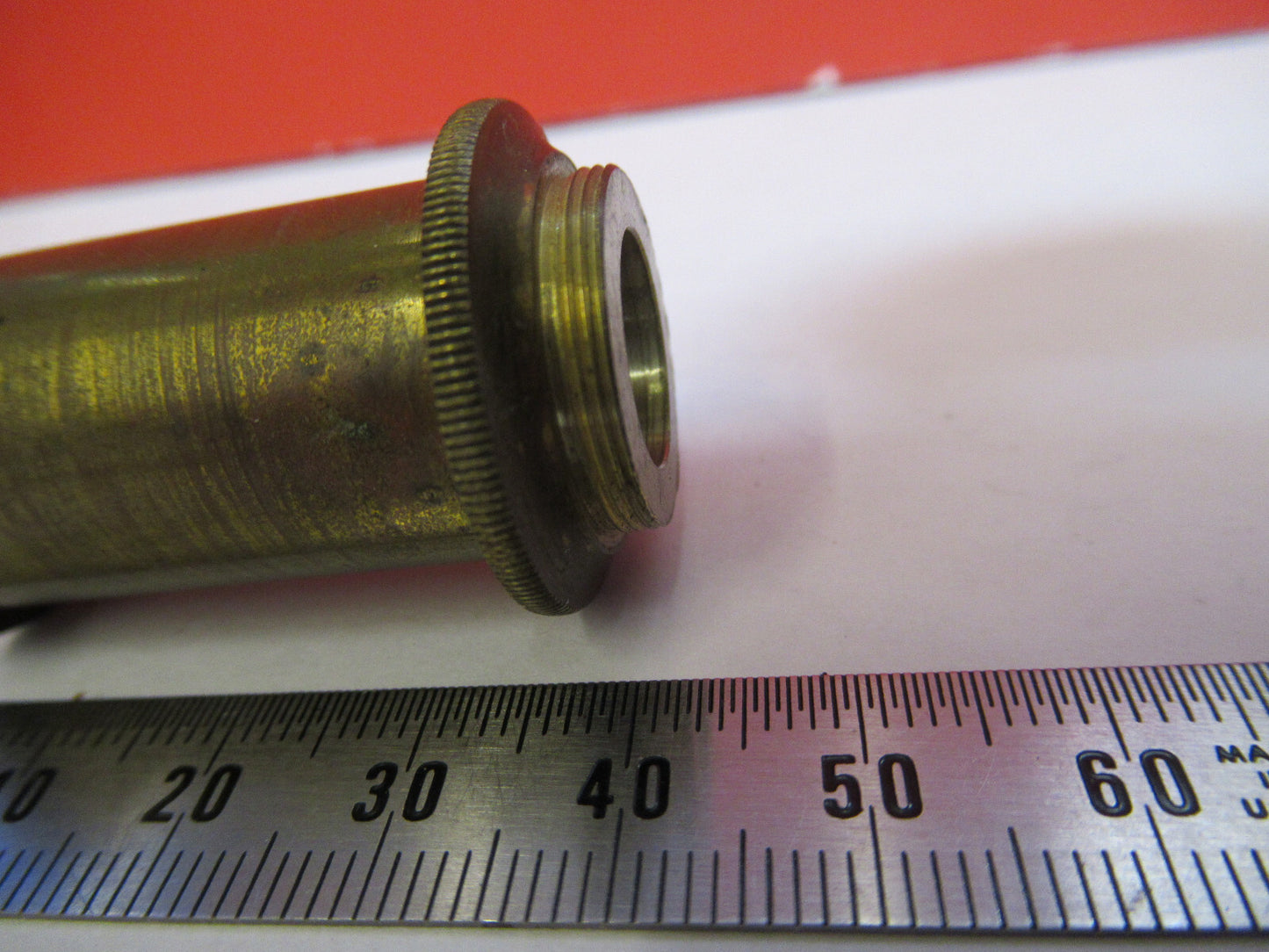 RARE ANTIQUE BRASS OCULAR EYEPIECE MICROSCOPE PART AS PICTURED T9-A-22