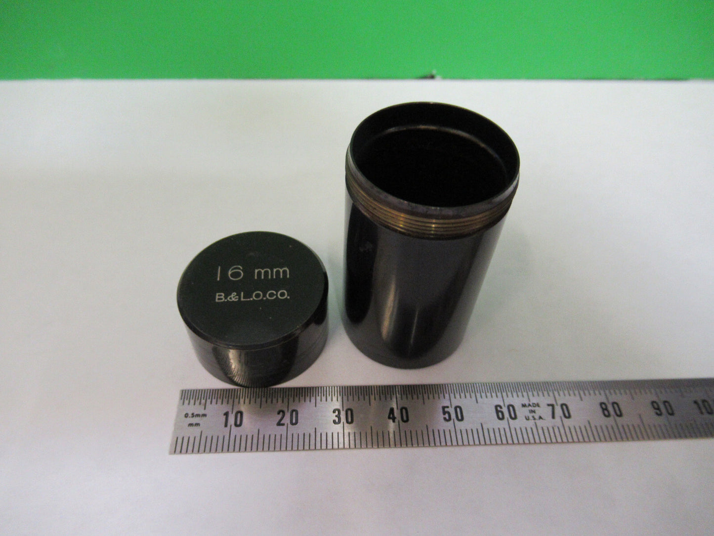 BAUSCH LOMB BRASS OBJECTIVE CANISTER MICROSCOPE PART AS PICTURED X6-A-55