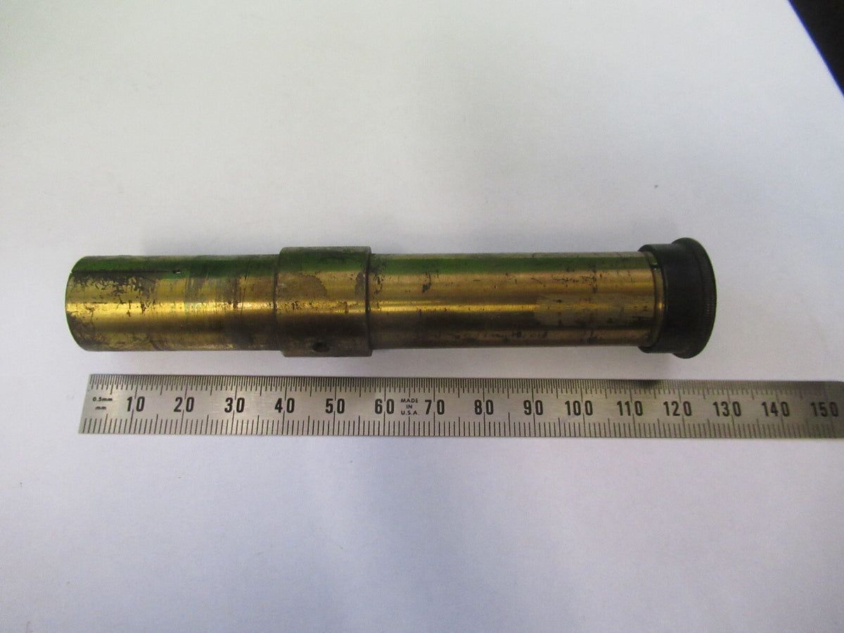 Antique Brass Tubus Ocular Unknown Microscope Part