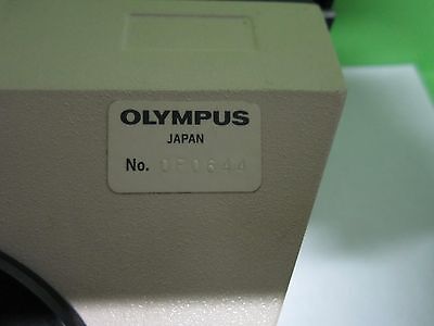 MICROSCOPE PART OLYMPUS JAPAN HEAD BINOCULAR OPTICS AS PICTURED BIN#T4-08