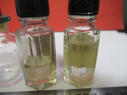 Lot Antique Bottles Immersion Oil Microscope Part