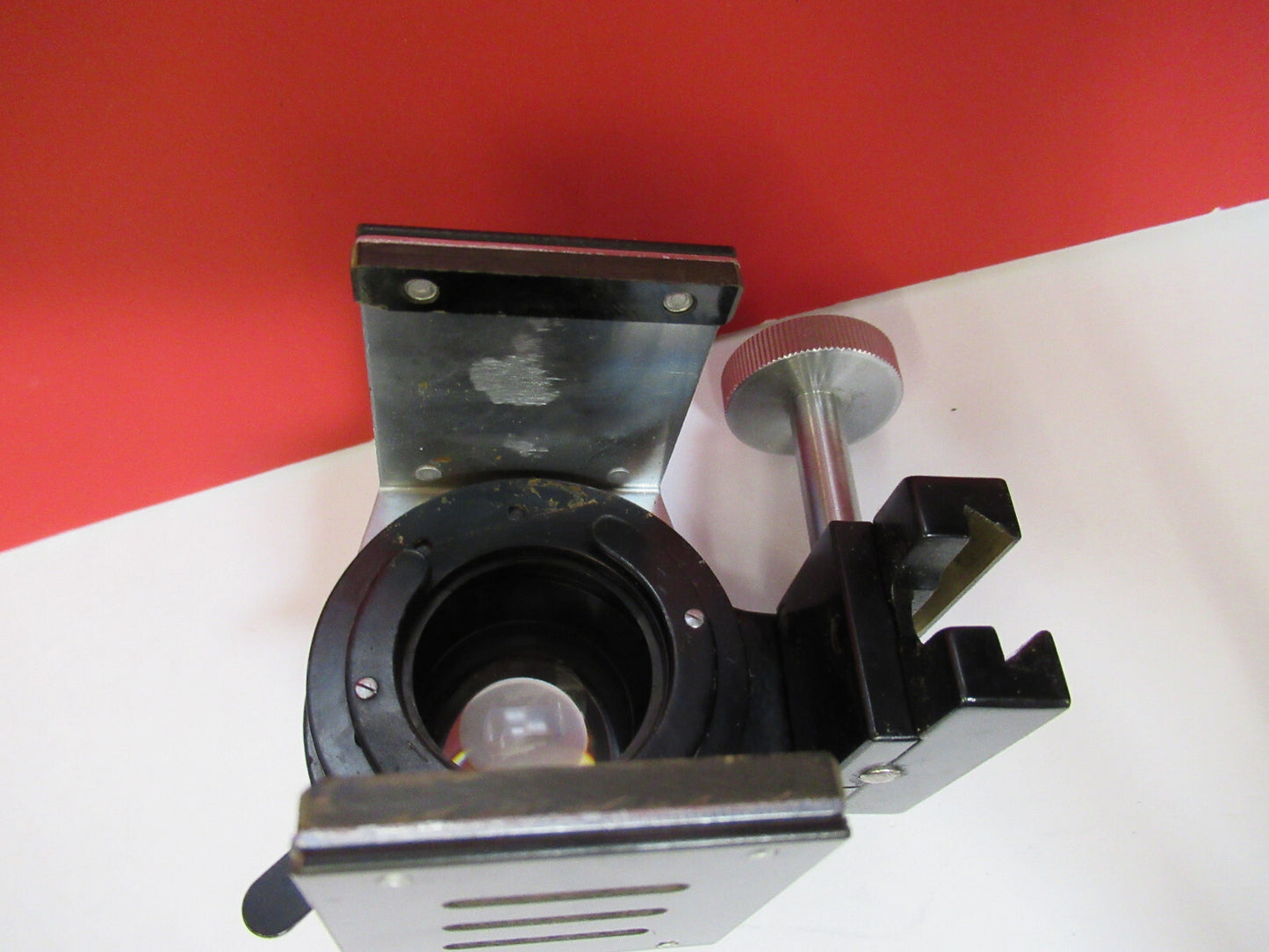 BAUSCH LOMB CONDENSER + IRIS ASSEMBLY MICROSCOPE PART AS PICTURED Q2-112