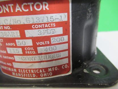 Hartman Electric Relay BHR138ARL Contactor Aircraft Part