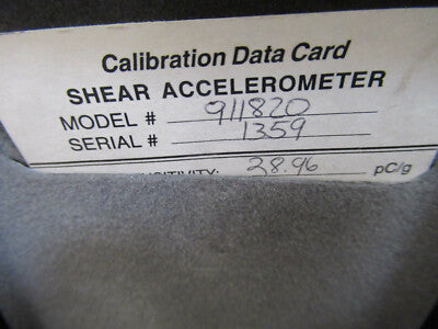 PCB PIEZOTRONICS LDS 28 pC/g CHARGE MODE ACCELEROMETER VIBRATION &H6-A-07