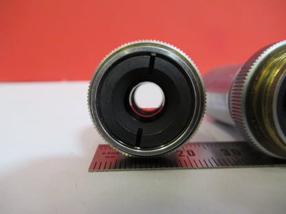 LOT BAUSCH LOMB OBJECTIVES 10X 43X OPTICS MICROSCOPE PART AS PICTURED  T7-A-06