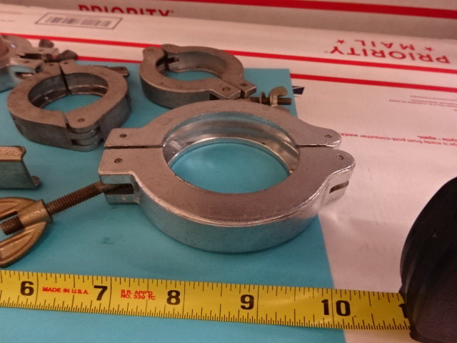 High Vacuum Clamps Fixtures Adapters Lot
