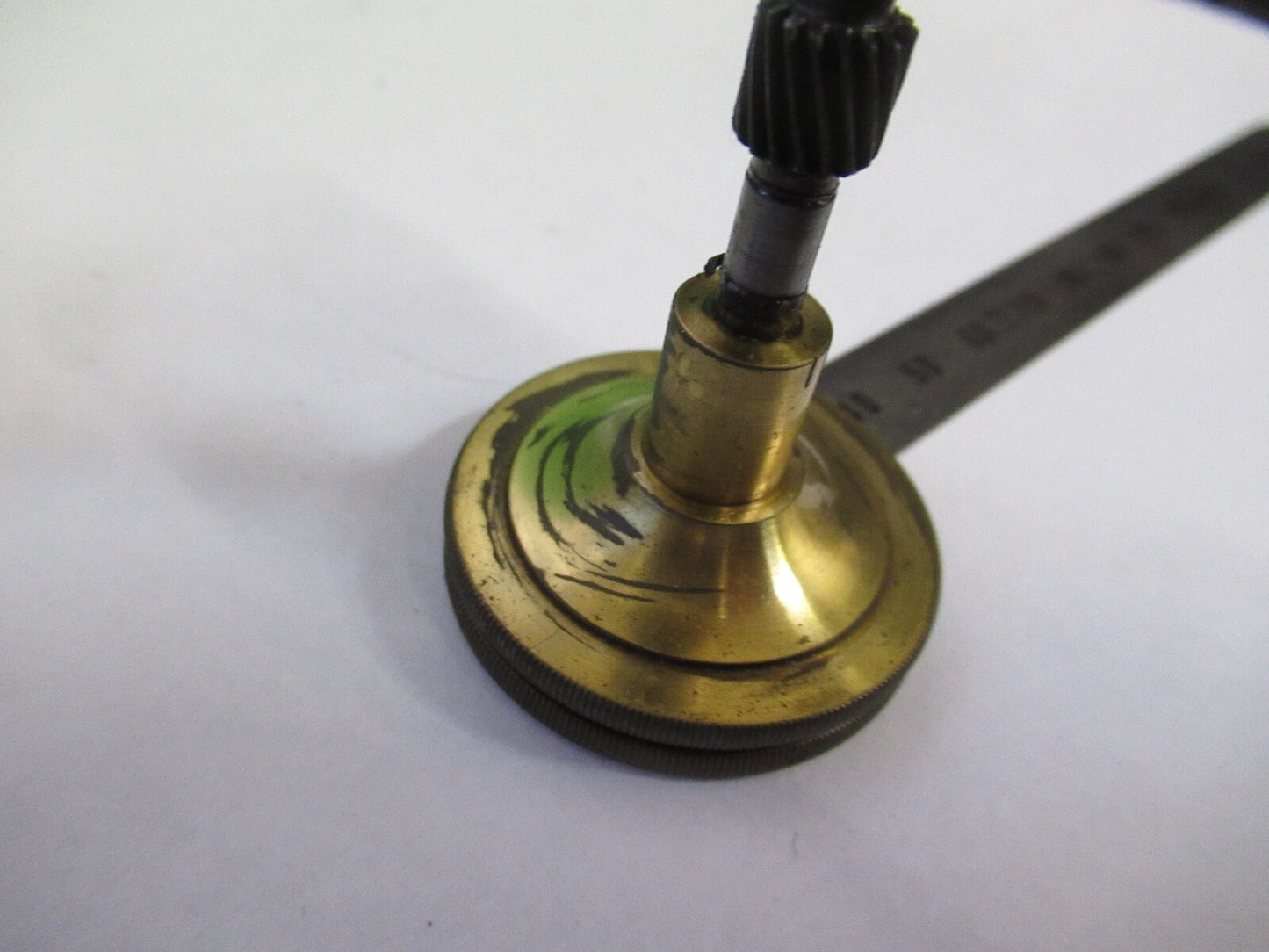 ANTIQUE BAUSCH LOMB BRASS SET OF KNOBS FRAME MICROSCOPE PART AS PICTURED G5-A-49