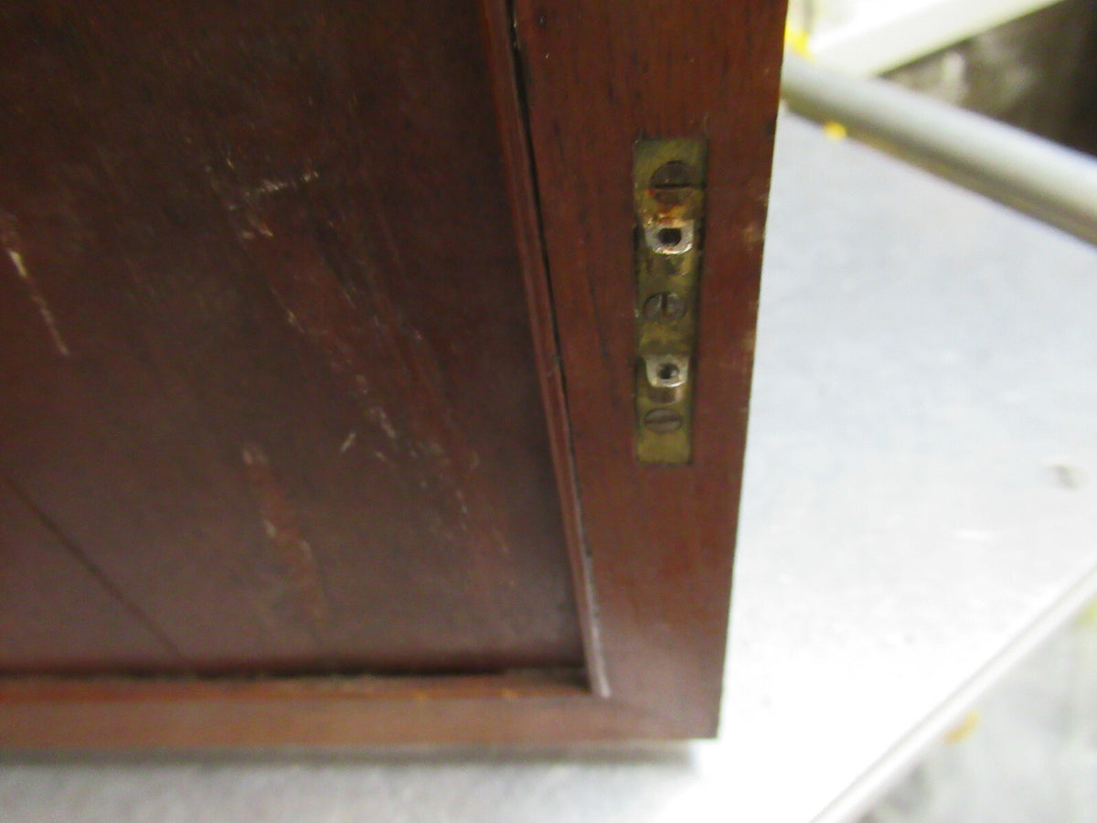 Antique Powell UK empty Wood Case Old British Microscope Part