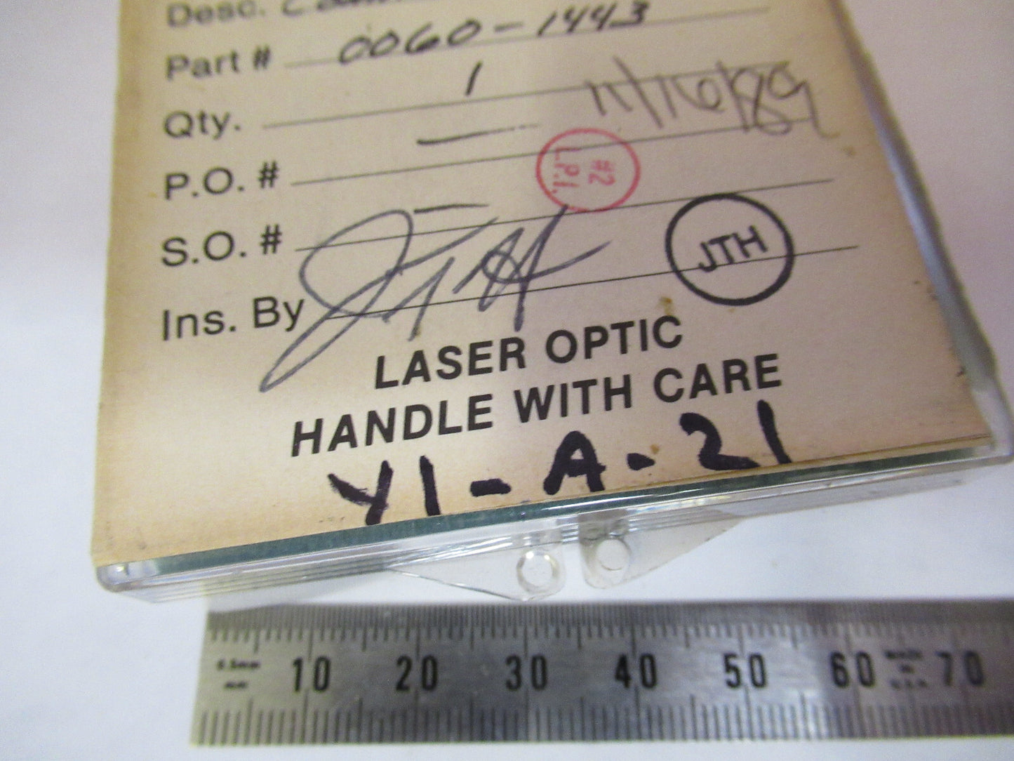 OPTICAL ex-NASA COATED LENS PRO LASER OPTICS AS PICTURED Y1-A-21