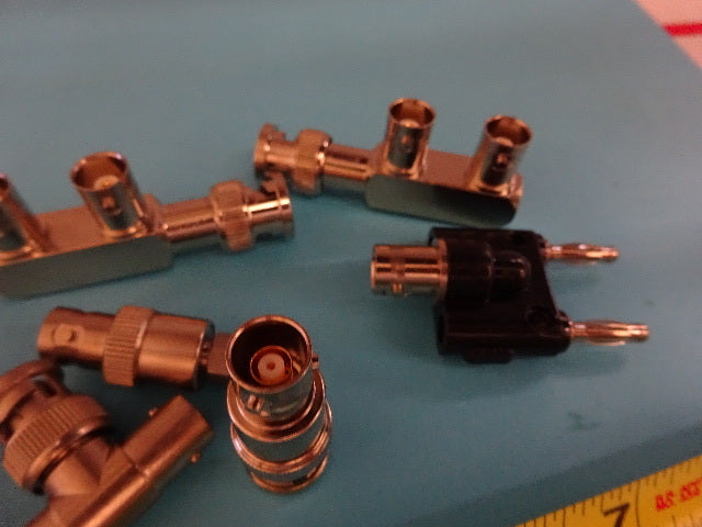 LOT BNC CONNECTOR ADAPTERS  RF MICROWAVE FREQUENCY AS PICTURED AS IS #B6H-20