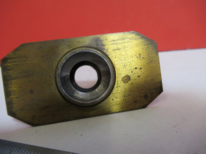 ANTIQUE BRASS COMPRESSORIUM STAGE LONDON MICROSCOPE PART AS PICTURED F8-A-46