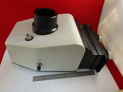 MICROSCOPE PART TRINOCULAR HEAD LEITZ GERMANY 512761/20 OPTICS AS IS BN#E2-ii-02