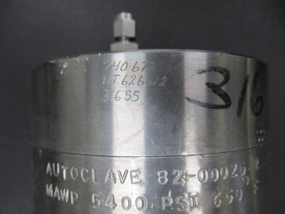 SS316 5400PSI HIGH PRESSURE AUTOCLAVE UNKNOWN PURPOSE AS PICTURED buchibox