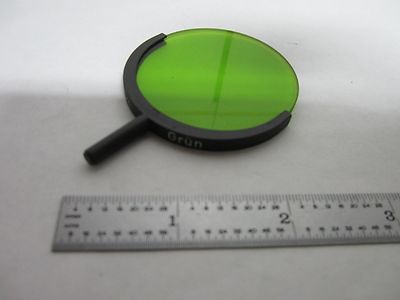 MICROSCOPE PART FILTER LEITZ LEICA GERMANY GREEN PANCHROM OPTICS AS IS BIN#J7-85