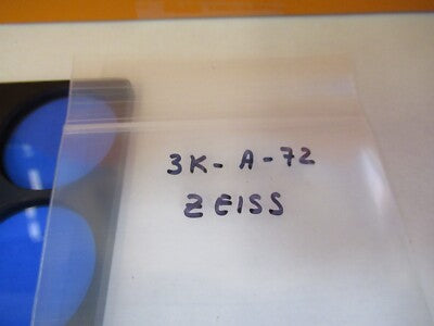 ZEISS GERMANY STEREO BLUE FILTER SLIDE MICROSCOPE OPTICS PC AS PICTURED &3K-A-72