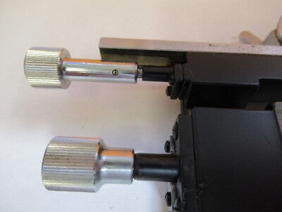 Antique Japan Stage Clips Xy Micrometer Microscope Part