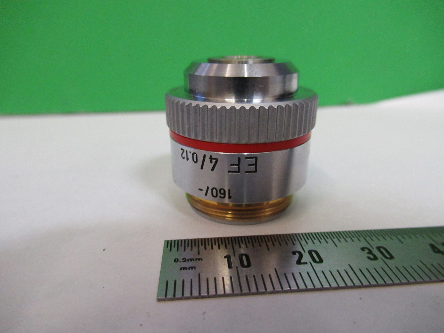 LEITZ GERMANY OBJECTIVE EF 4X /160 MICROSCOPE PART OPTICS AS PICTURED X6-A-84