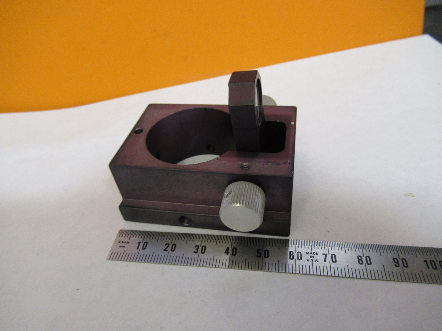 optical FIXTURE WITH MOVABLE LENS  laser optics as pictured  Y2-A-96