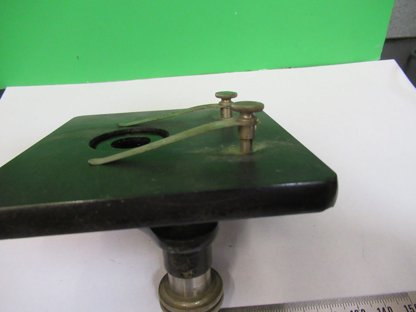 BAUSCH LOMB  STAGE TABLE ANTIQUE MICROSCOPE PART OPTICS AS PICTURED &F3-B-62
