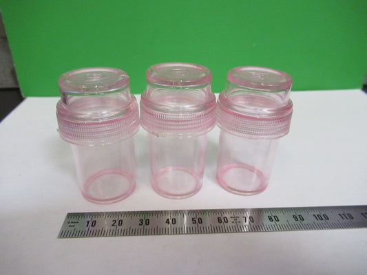 SPENCER AO EMPTY PLASTIC OBJECTIVE CANS MICROSCOPE PART AS PICTURED T4-B-05