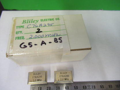Lot 2 Ea Bliley Electric Co. Quartz Oscillator Frequency 2.000 MHz