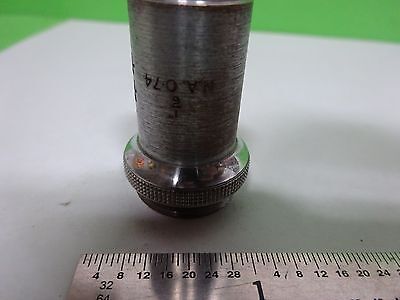 MIKROSKOPTEIL OBJEKTIV VINTAGE BAKER LONDON 1/6" OPTIK WIE BESEHEN BIN#H7-A-19