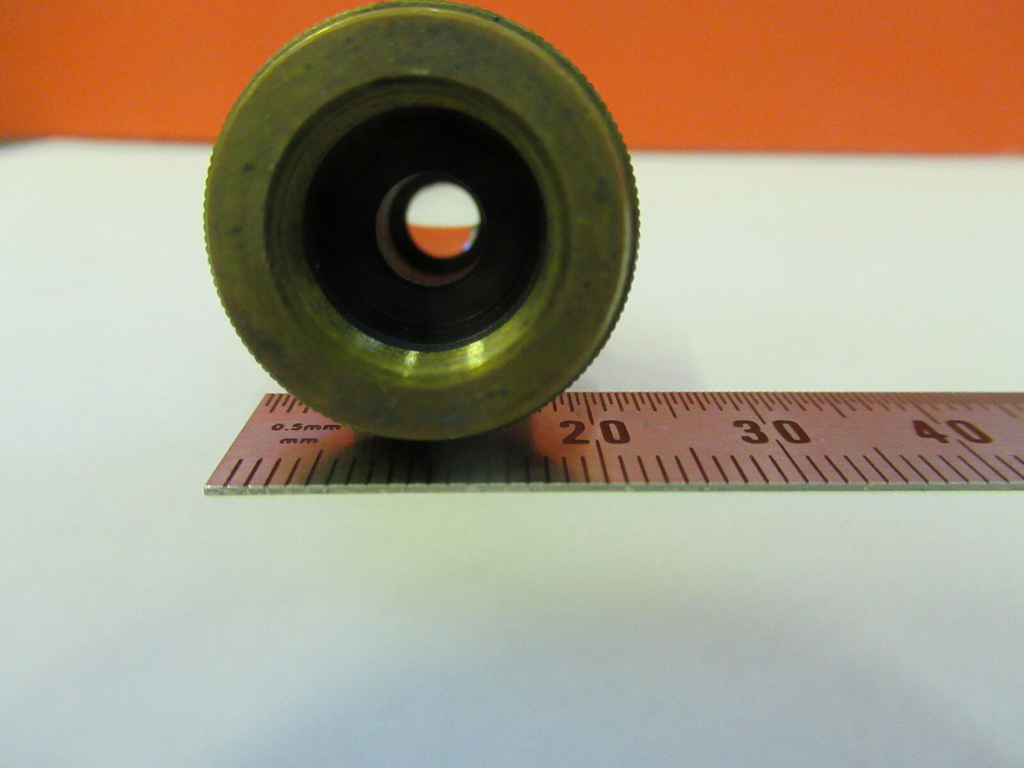 ANTIQUE BRASS CHARLES REICHERT WIEN AUSTRIA OBJECTIVE 7a MICROSCOPE PART 8Z-A-46