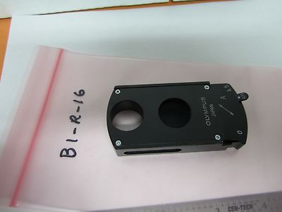 MICROSCOPE PART POLARIZER SLIDE OLYMPUS JAPAN NICE  POL OPTICS BIN#B1-R-16