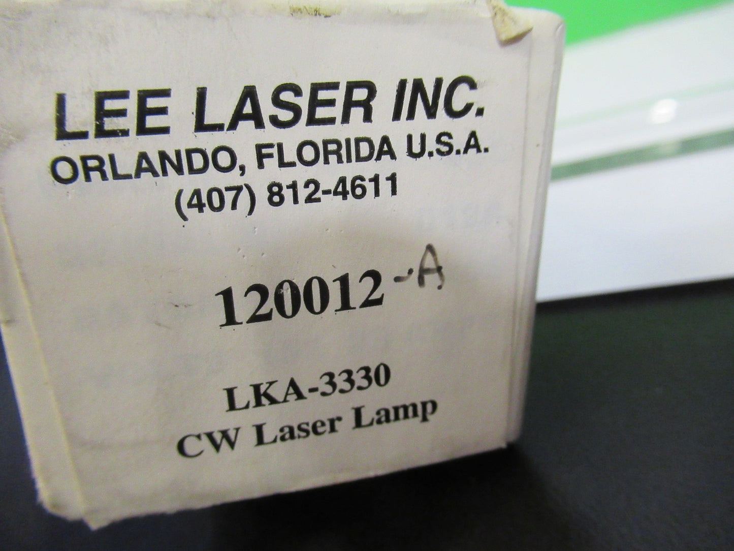 ARC LAMP FLASHLAMP LASER SYSTEM 120012-A CW AS PICTURED W3-C-05