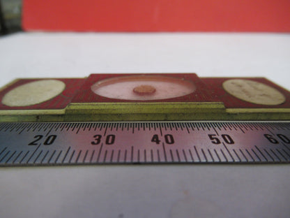 ANTIQUE VICTORIAN PREPARED SLIDE LONDON MICROSCOPE PART AS PICTURED 11-DT-C