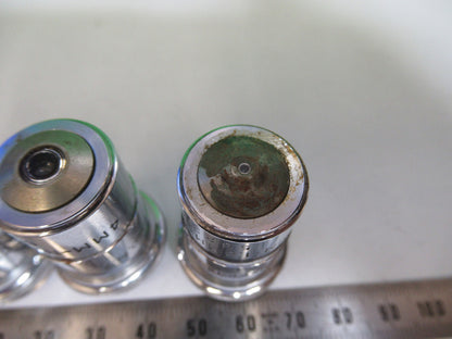 Lot Spencer Lens Co. Objective 10X 44X 95X Microscope Part Optics American Optical Co