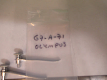 OLYMPUS JAPAN  PAIR OF CLIPS STAGE MICROSCOPE PART AS PICTURED G7-A-71