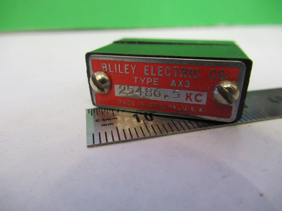 VINTAGE WWII BLILEY QUARTZ CRYSTAL AX2 25486.5 KC FREQUENCY RADIO AMATEUR S1-B31