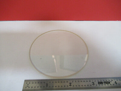 OPTICAL GLASS ROUND PLATE MICROSCOPE STAGE OPTICS PART AS PICTURED #B9-A-25