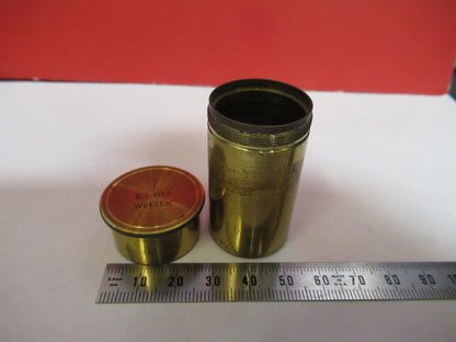ANTIQUE ERNST LEITZ GERMANY EMPTY BRASS CAN MICROSCOPE PART AS PICTURED T1-A-66