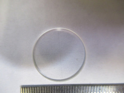 OPTICAL GLASS RETICLE CROSSHAIR PATTERN MICROSCOPE PART AS PICTURED U8-A-66