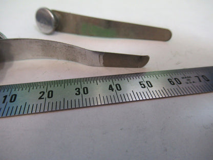 ANTIQUE SPENCER AO PAIR of CLIPS STAGE MICROSCOPE AS PICTURED &Z1-A-121