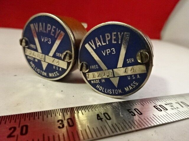 LOT 2 EA VINTAGE QUARTZ CRYSTAL VALPEY FISHER VP3 FREQUENCY CONTROL #F7-A-14
