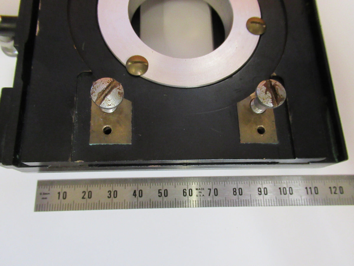 Cooke UK England Brass Heavy Xy Stage Clip Microscope Part