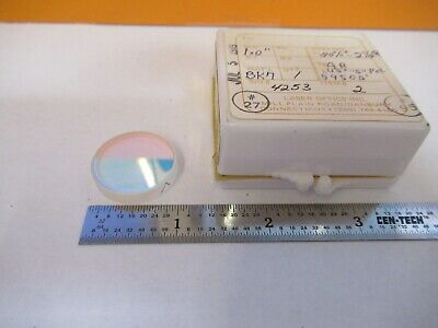 OPTICAL COATED FLAT 1" DIAMETER LASER OPTICS AS PICTURED &15-FT-X41