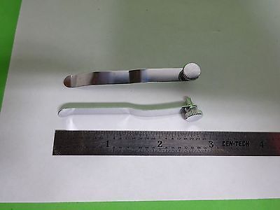 MICROSCOPE PART CLIPS for stage table AS IS BIN#Y4-13