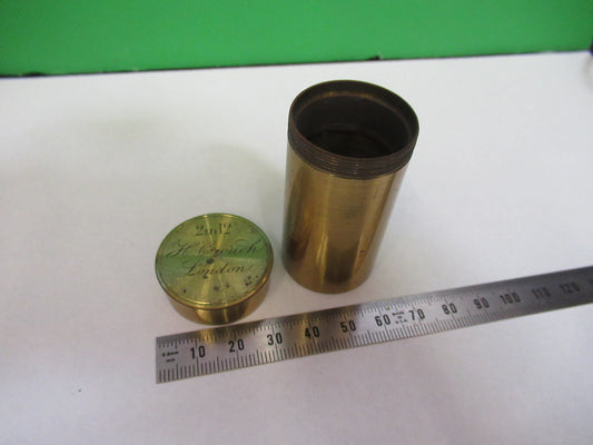 Antique Brass Henry Crouch London Empty Objective Canister